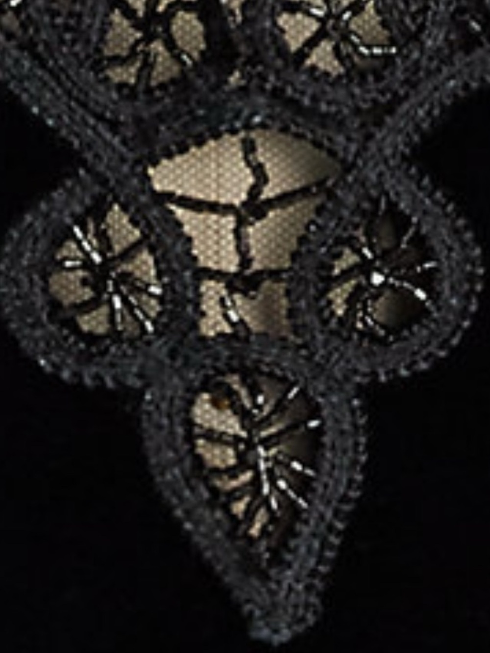 Ralph Lauren Collection Fall 25 Missy Black Hand Beaded Velvet Long Sleeve Top - Picture 14 of 16
